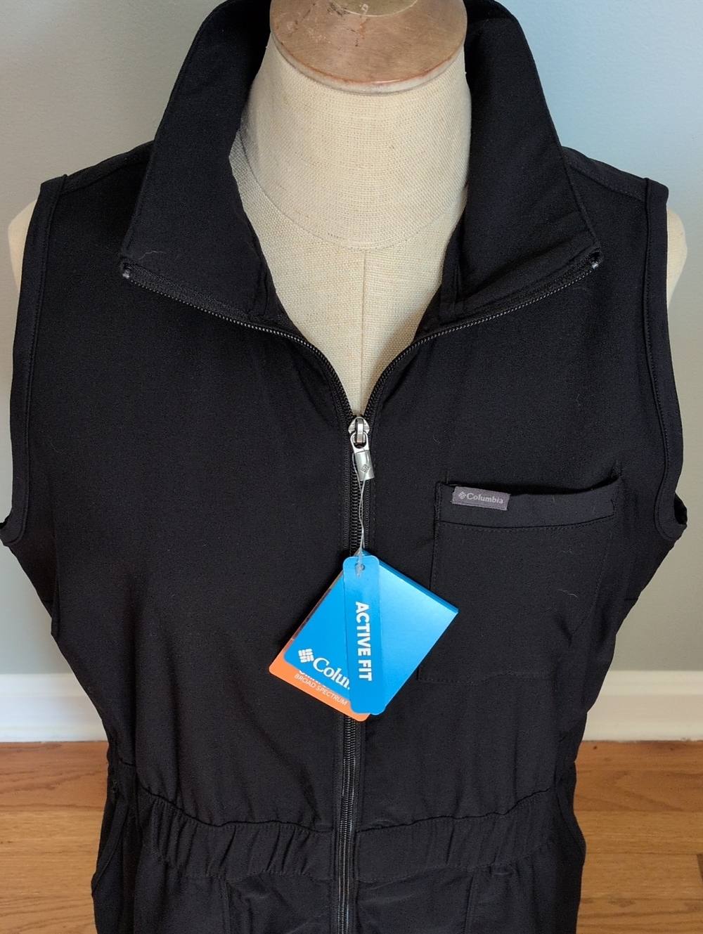 Columbia Black Leslie Falls II Active Zip-Front Vest Dress - Picture 3 of 16